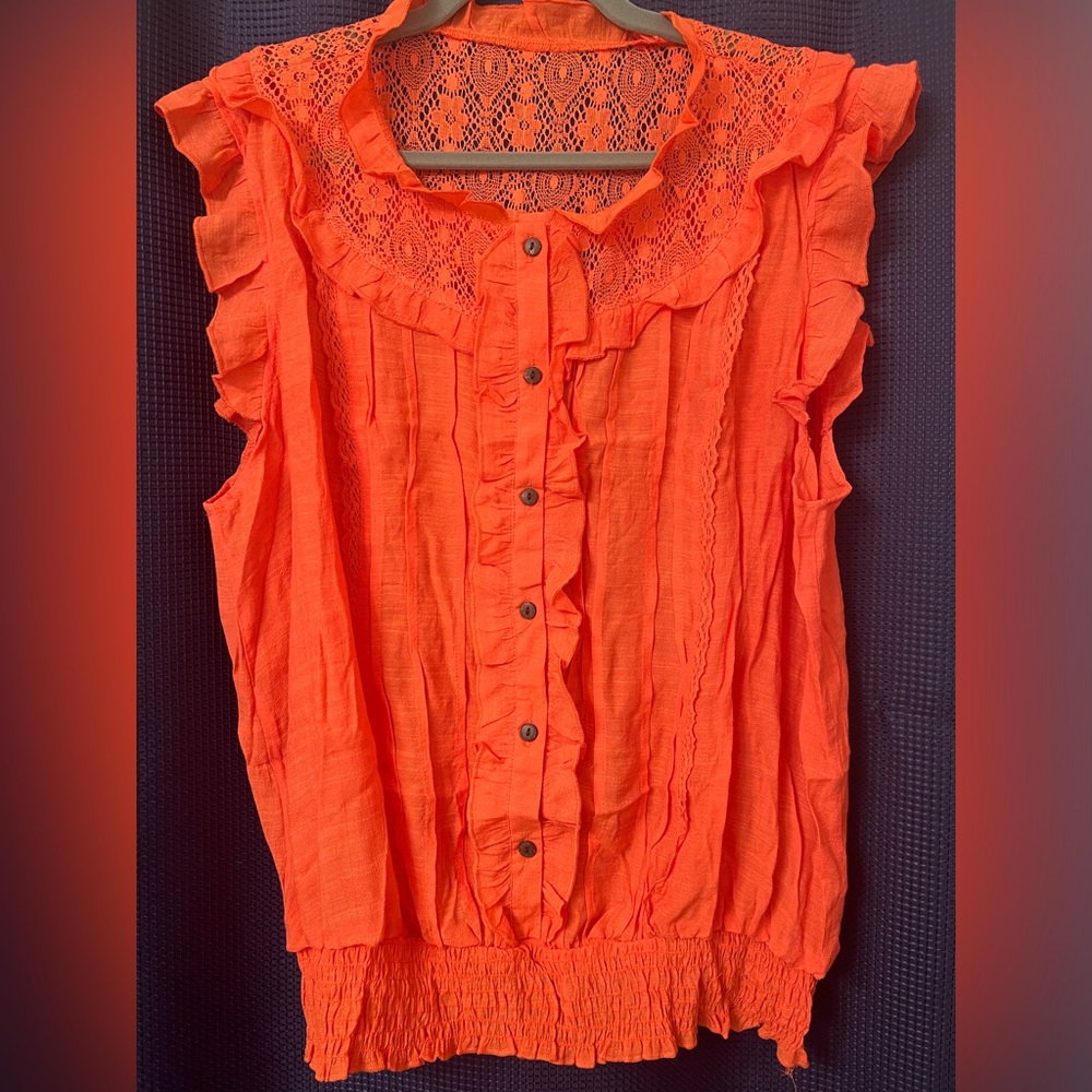 Miss Lili New Without Tags Orange Top